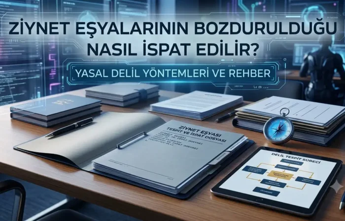 Ziynet Eşyalarının Bozdurulduğu Nasıl İspat Edilir? Ziynet Eşyalarının Bozdurulduğu Nasıl İspat Edilir?