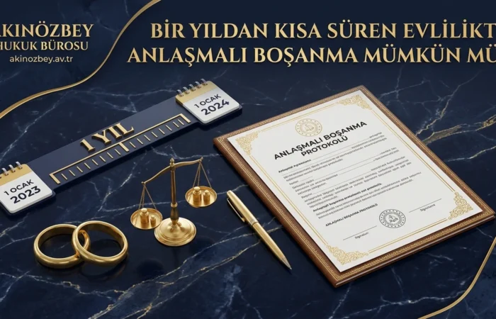 Bir Yıldan Kısa Süren Evlilikte Anlaşmalı Boşanma Mümkün mü? Bir Yıldan Kısa Süren Evlilikte Anlaşmalı Boşanma Mümkün mü?