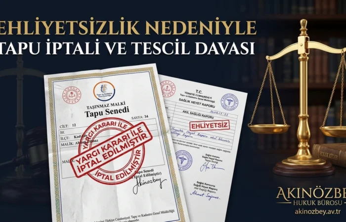 Ehliyetsizlik Nedeniyle Tapu İptali ve Tescil Davası Ehliyetsizlik Nedeniyle Tapu İptali ve Tescil Davası